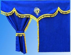 SADA ZÁVESOV DAF 95/105 XF, SO ZLATÝMI STRAPCAMI