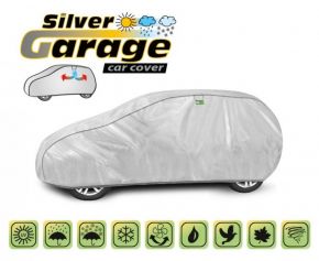 Tieniaca a protidažďová plachta SILVER GARAGE hatchback Mazda 2 d. 380-405 cm